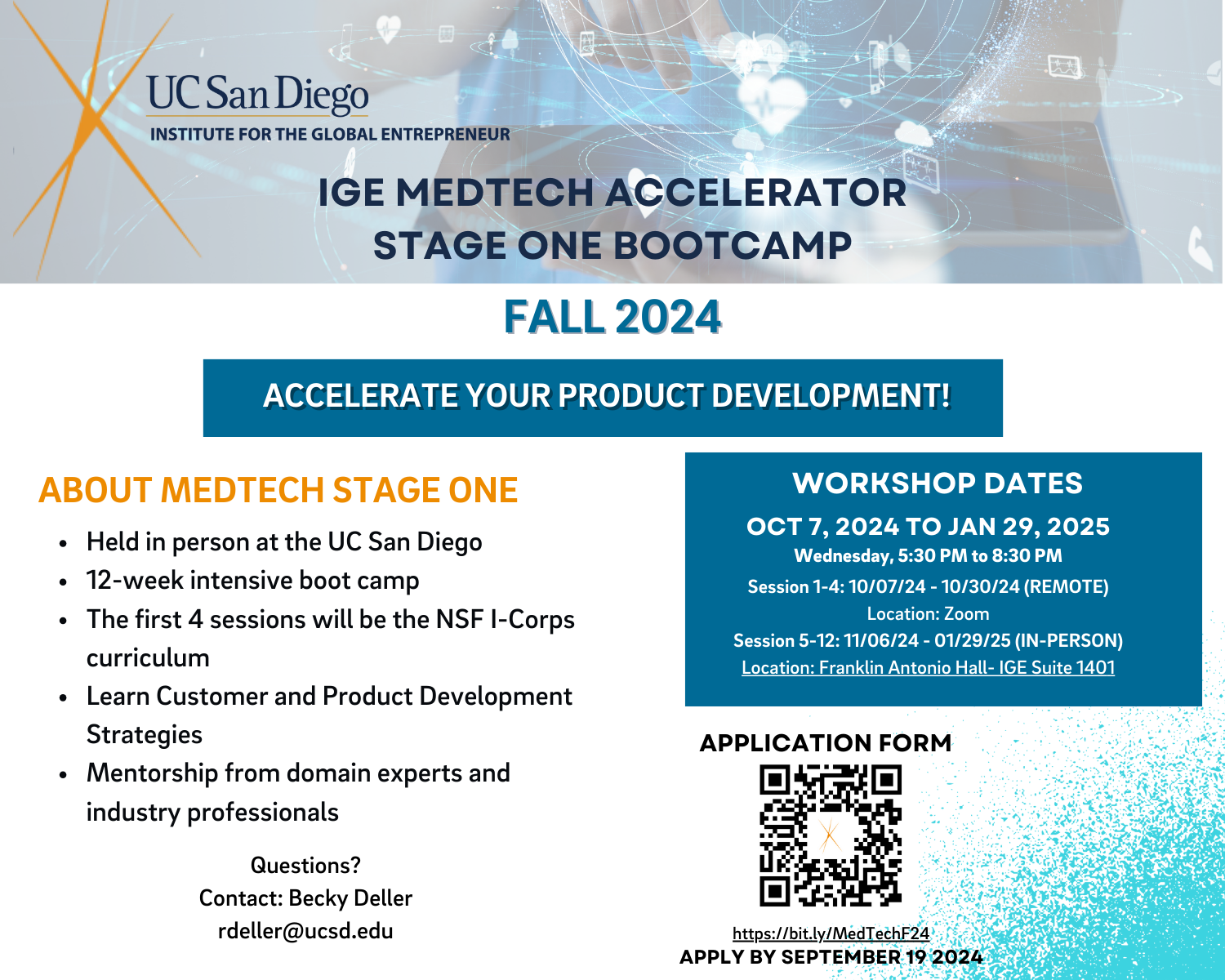 Workshop Application Deadline Sep 19, 2024